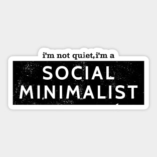 Introvert Graphic Designer Social Minimalist Sticker